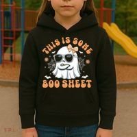 This Is Some Boo Sheet Cute Ghost Halloween Kids Hoodie thumb 3