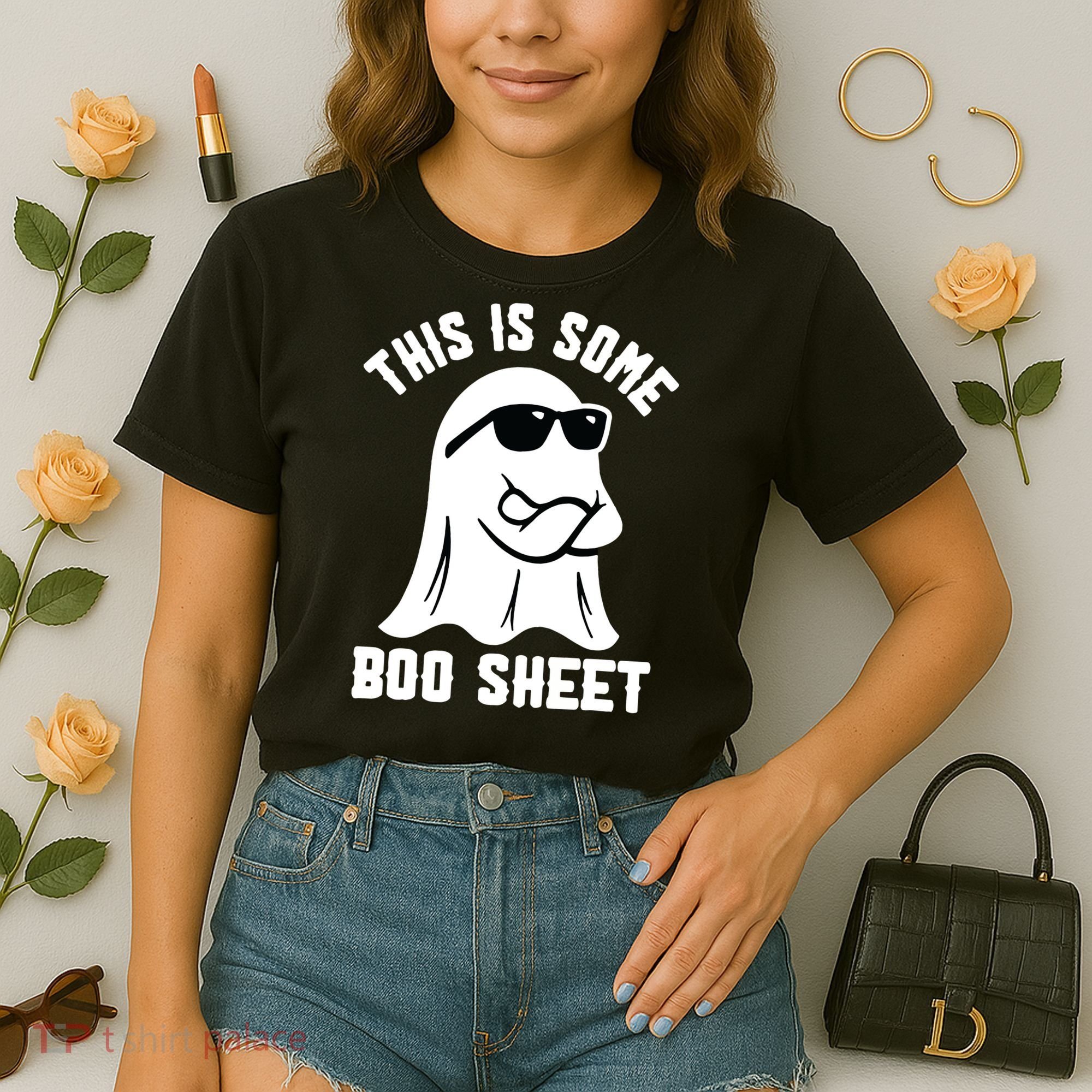 This Is Some Boo Sheet Ghost Retro Halloween Costume Comfort Colors Boxy T-Shirt