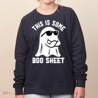 This Is Some Boo Sheet Ghost Retro Halloween Costume Women's Sweatshirt thumb 0