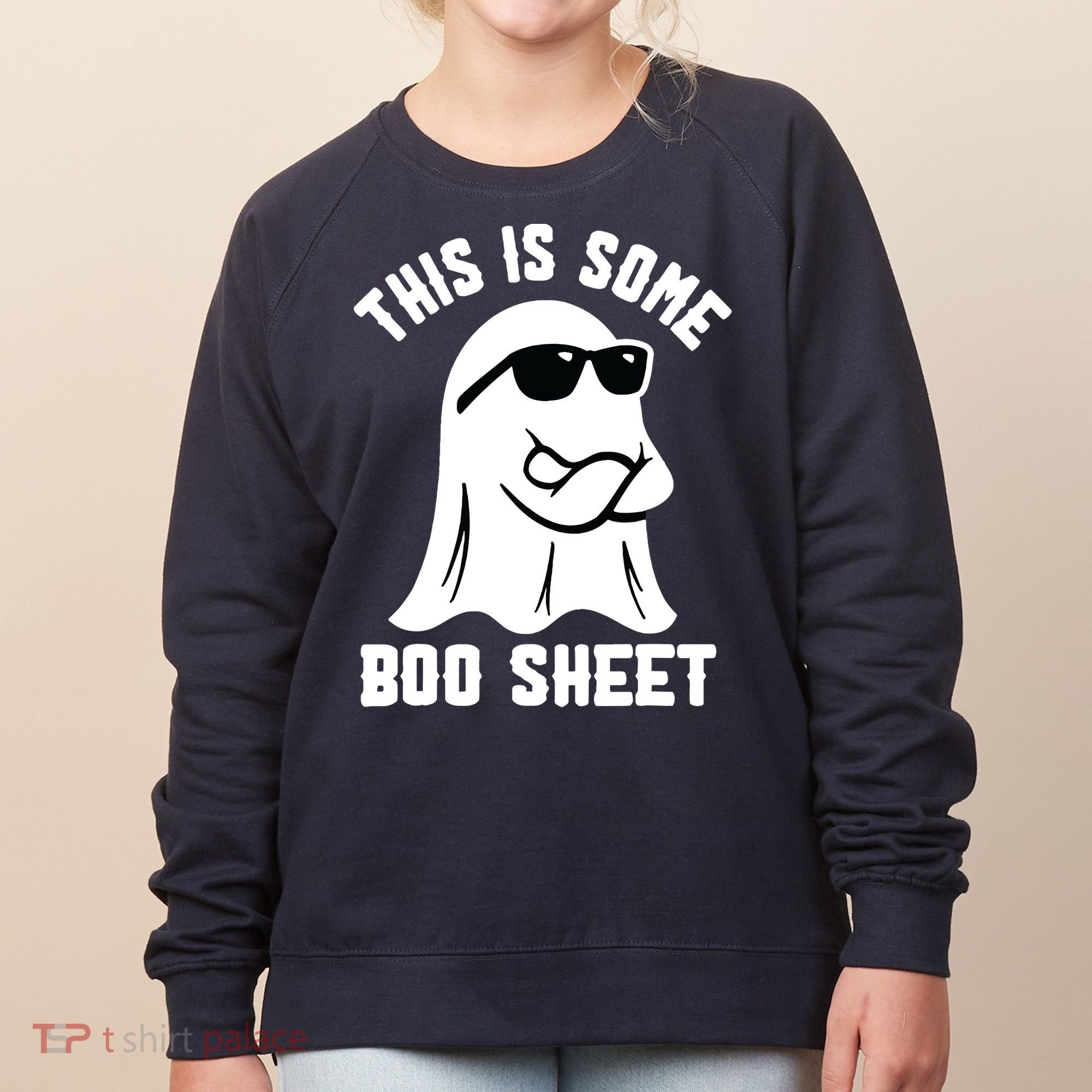 This Is Some Boo Sheet Ghost Retro Halloween Costume Women's Sweatshirt