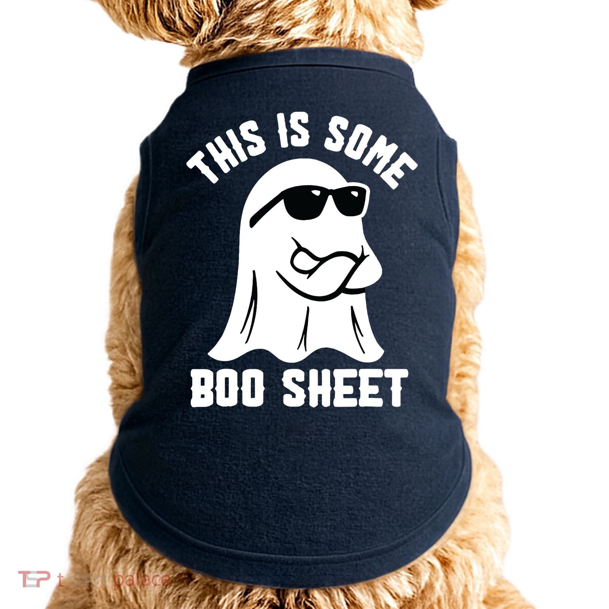 This Is Some Boo Sheet Ghost Retro Halloween Costume Doggie Tank