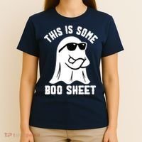 This Is Some Boo Sheet Ghost Retro Halloween Costume T-Shirt thumb 4
