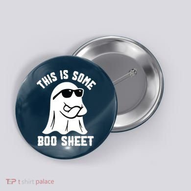 This Is Some Boo Sheet Ghost Retro Halloween Costume Button