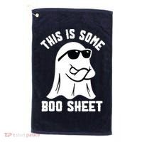 This Is Some Boo Sheet Ghost Retro Halloween Costume Golf Towel thumb 0