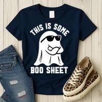 This Is Some Boo Sheet Ghost Retro Halloween Costume Women's T-Shirt thumb 3