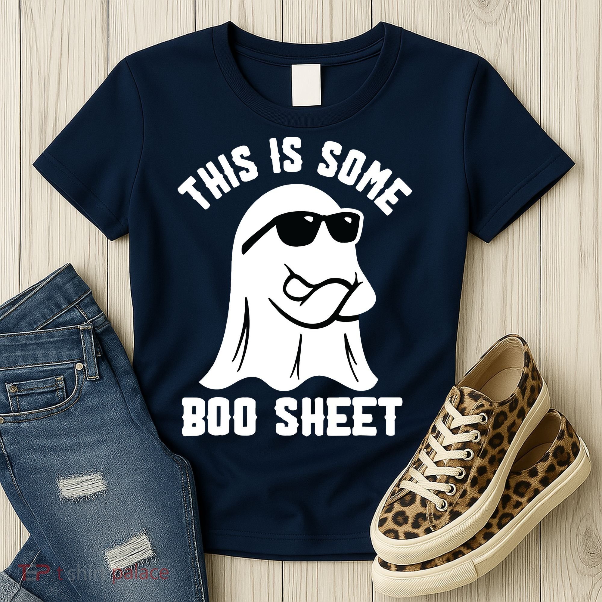 This Is Some Boo Sheet Ghost Retro Halloween Costume Women's T-Shirt