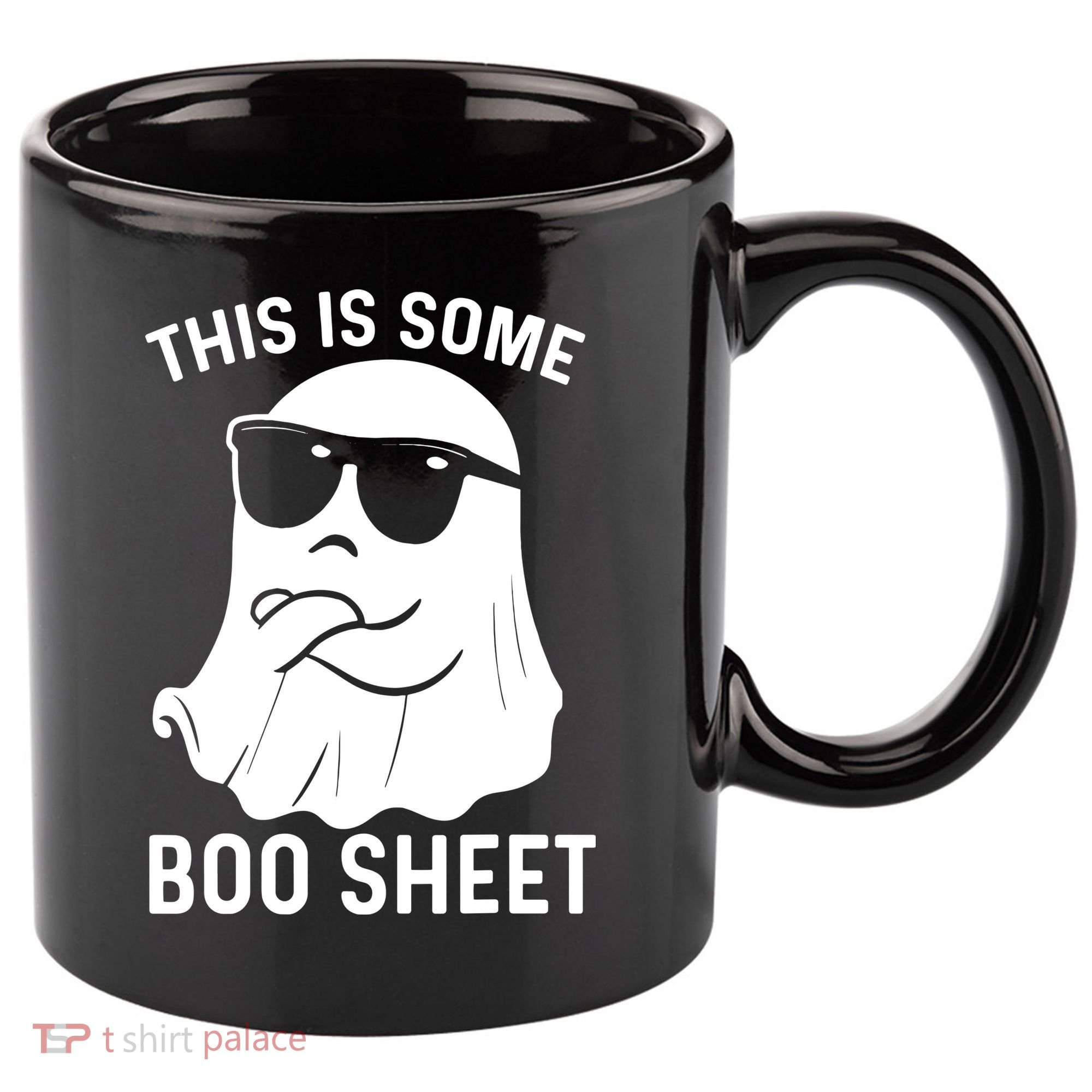 This Is Some Boo Sheet Ghost Halloween Costume 11oz C Handle Ceramic Mug