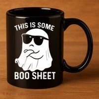 This Is Some Boo Sheet Ghost Halloween Costume 11oz C Handle Ceramic Mug thumb 3