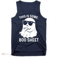 This Is Some Boo Sheet Ghost Halloween Costume Tank Top thumb 0