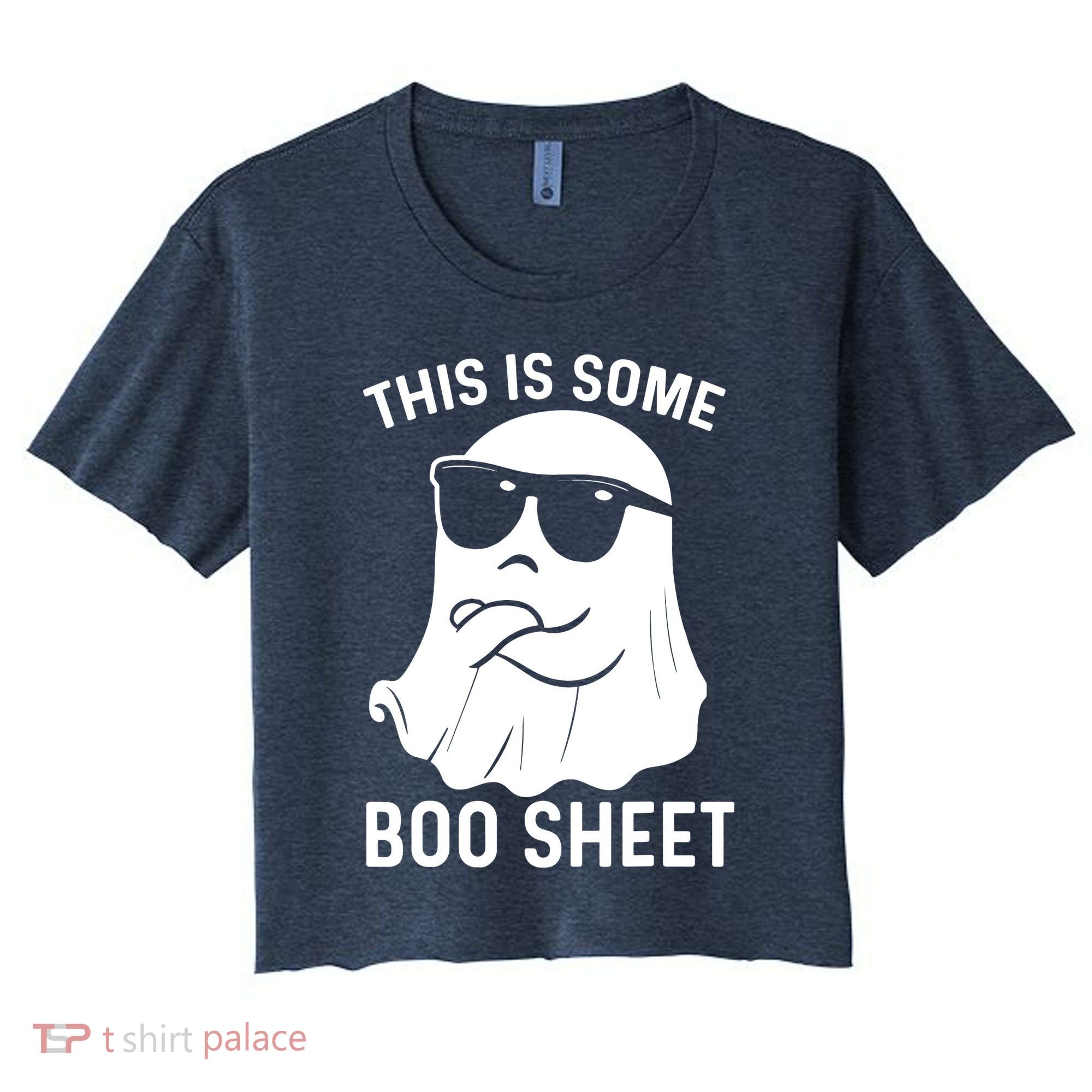 This Is Some Boo Sheet Ghost Halloween Costume Women's Crop Top Tee