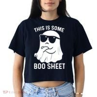 This Is Some Boo Sheet Ghost Halloween Costume Women's Crop Top Tee thumb 2