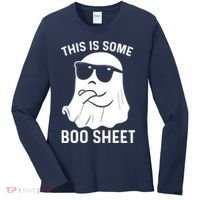 This Is Some Boo Sheet Ghost Halloween Costume Women's Long Sleeve Shirt thumb 0