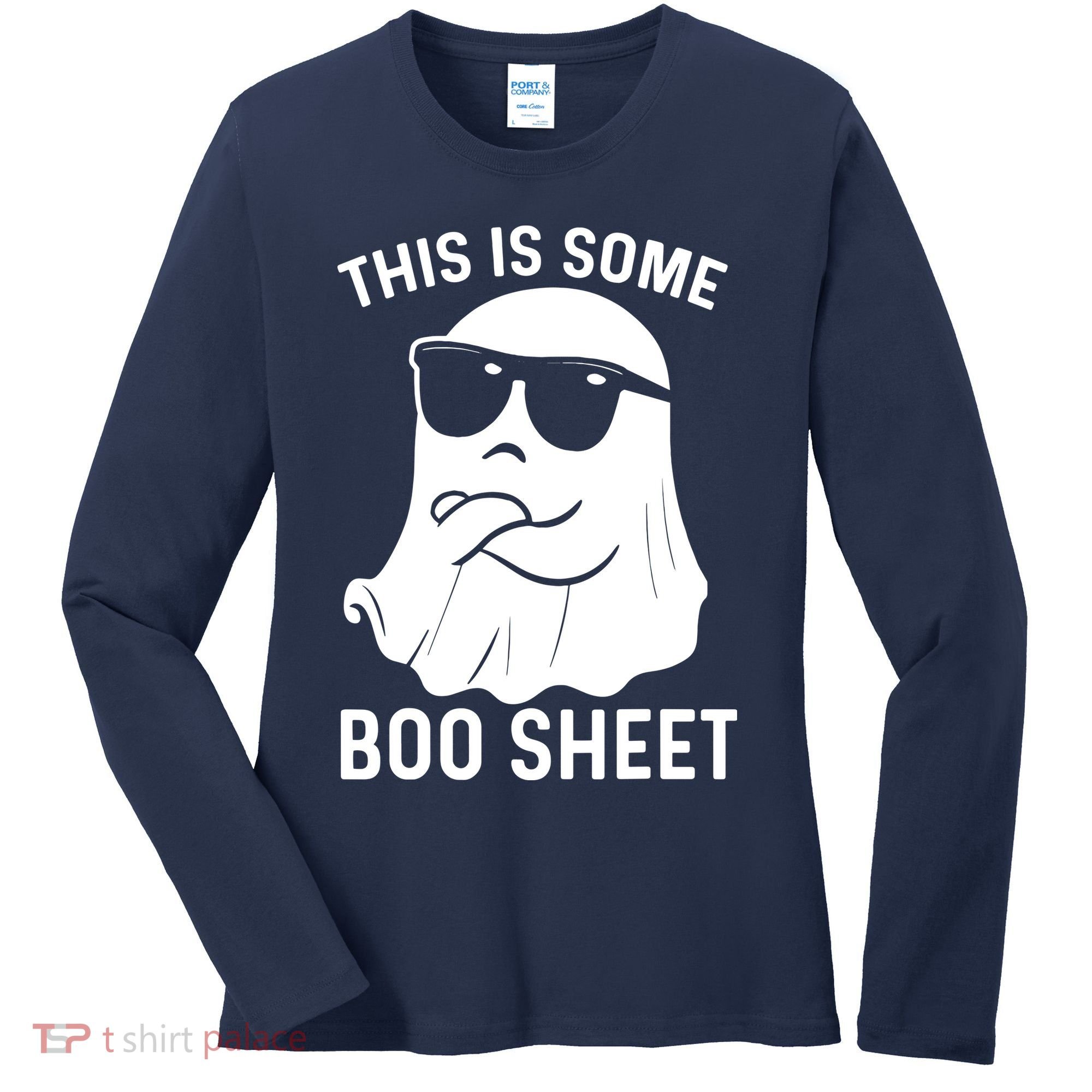This Is Some Boo Sheet Ghost Halloween Costume Women's Long Sleeve Shirt