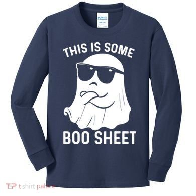 This Is Some Boo Sheet Ghost Halloween Costume Kids Long Sleeve Shirt