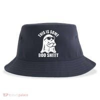 This Is Some Boo Sheet Halloween Ghost Funny Gift Sustainable Bucket Hat thumb 0
