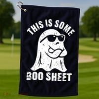 This Is Some Boo Sheet Halloween Ghost Funny Gift Golf Towel thumb 1