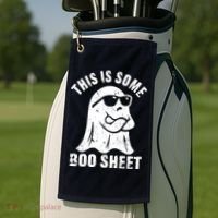 This Is Some Boo Sheet Halloween Ghost Funny Gift Golf Towel thumb 2