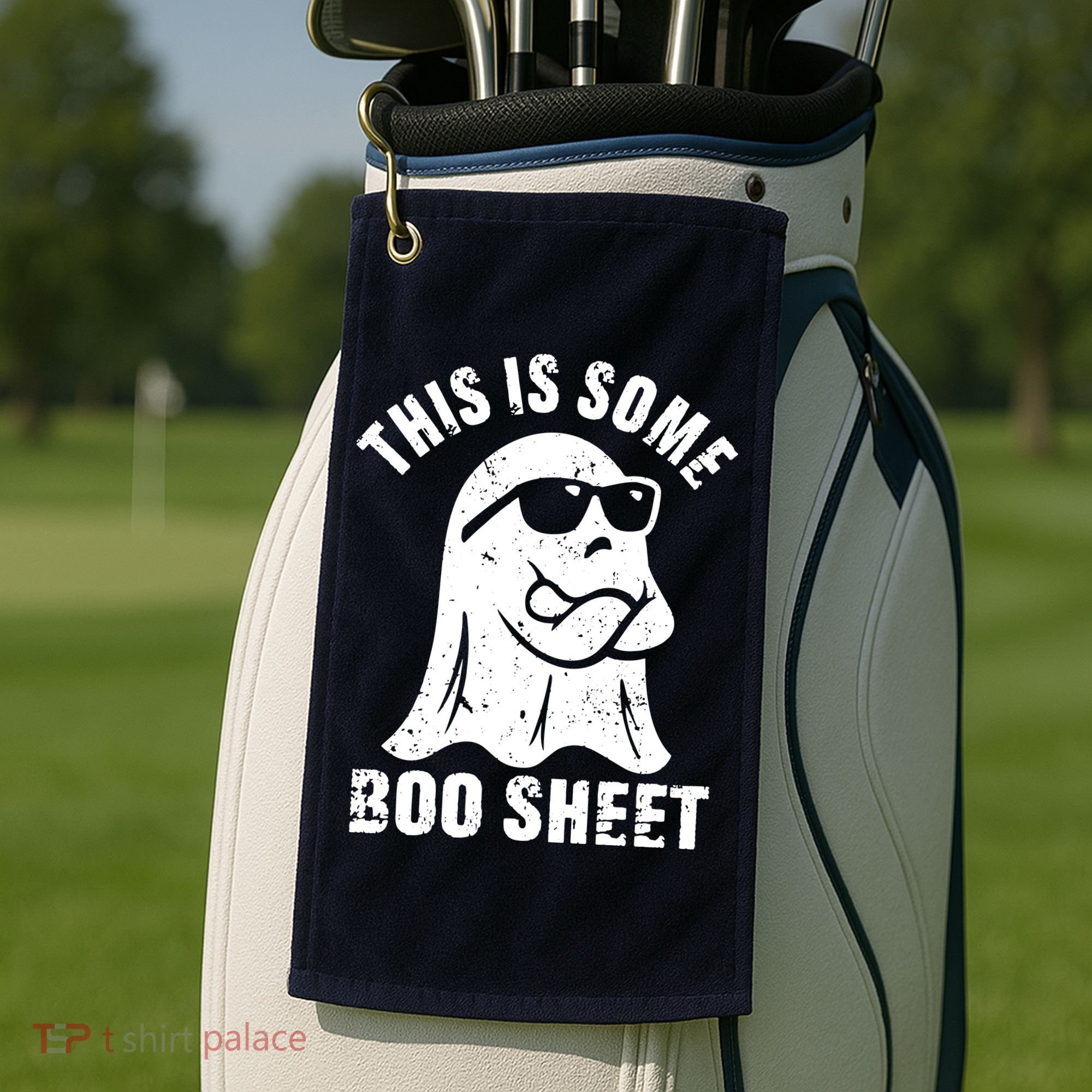This Is Some Boo Sheet Halloween Ghost Funny Gift Golf Towel