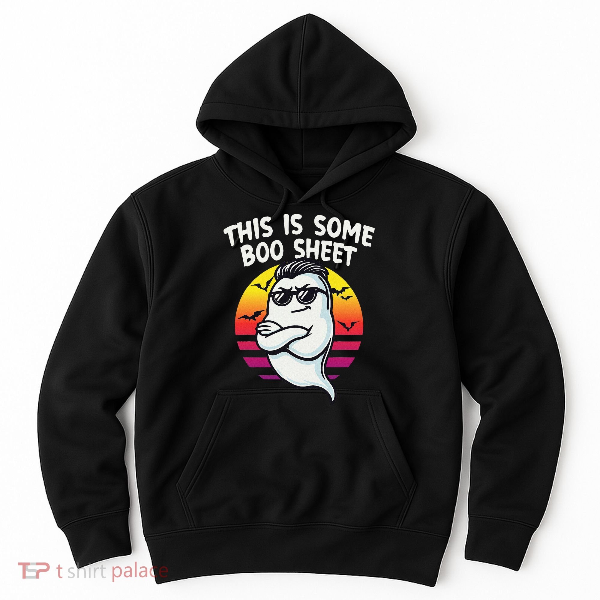 This Is Some Boo Sheet Funny Retro Halloween Ghost Hoodie