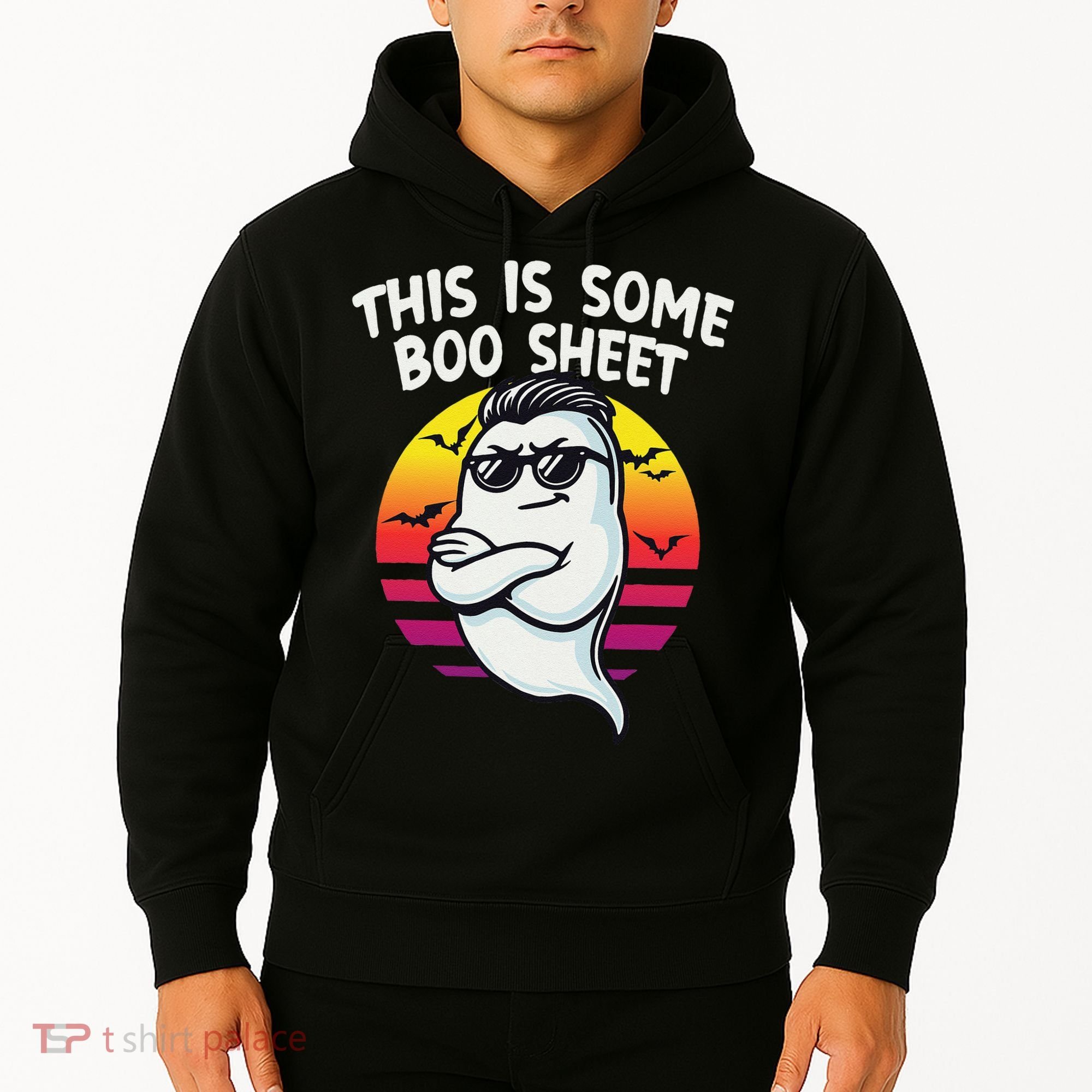 This Is Some Boo Sheet Funny Retro Halloween Ghost Hoodie