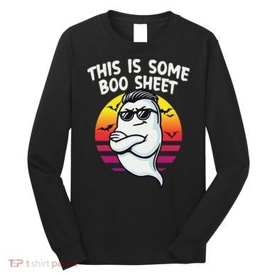 This Is Some Boo Sheet Funny Retro Halloween Ghost Long Sleeve Shirt