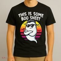 This Is Some Boo Sheet Funny Retro Halloween Ghost T-Shirt thumb 3