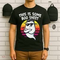 This Is Some Boo Sheet Funny Retro Halloween Ghost T-Shirt thumb 6