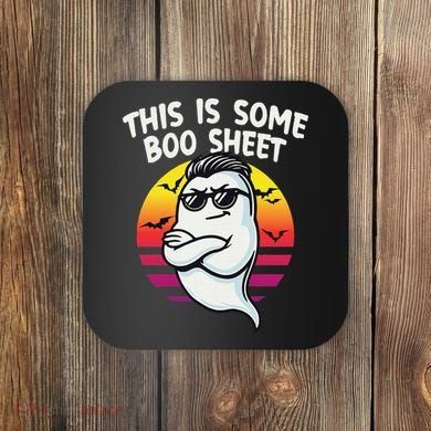 This Is Some Boo Sheet Funny Retro Halloween Ghost Coaster