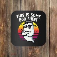 This Is Some Boo Sheet Funny Retro Halloween Ghost Coaster thumb 0