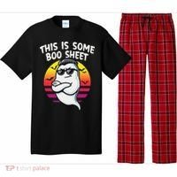 This Is Some Boo Sheet Funny Retro Halloween Ghost Pajama Set thumb 0