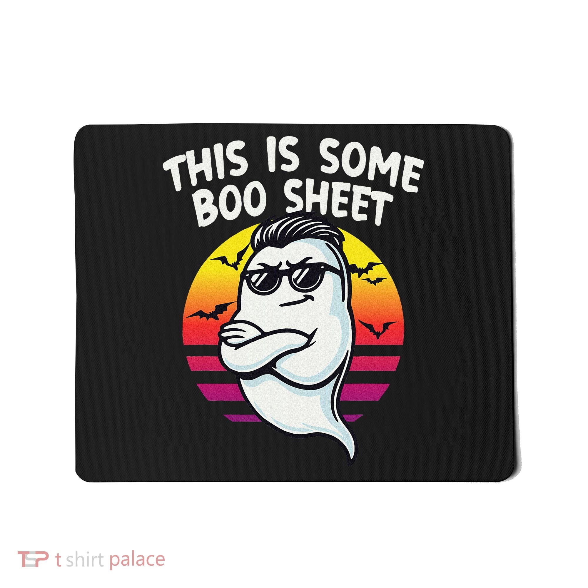 This Is Some Boo Sheet Funny Retro Halloween Ghost Mousepad
