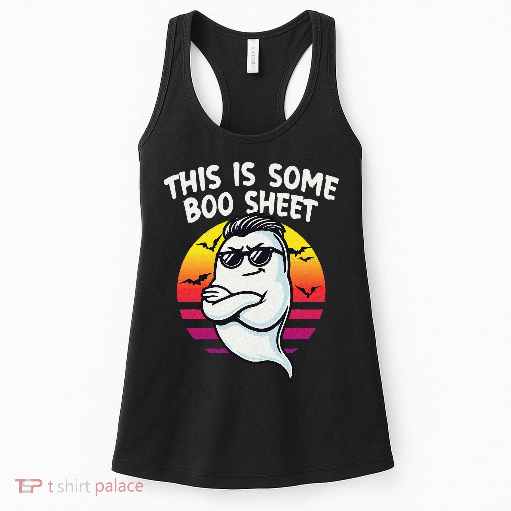 This Is Some Boo Sheet Funny Retro Halloween Ghost Women's Tank Top