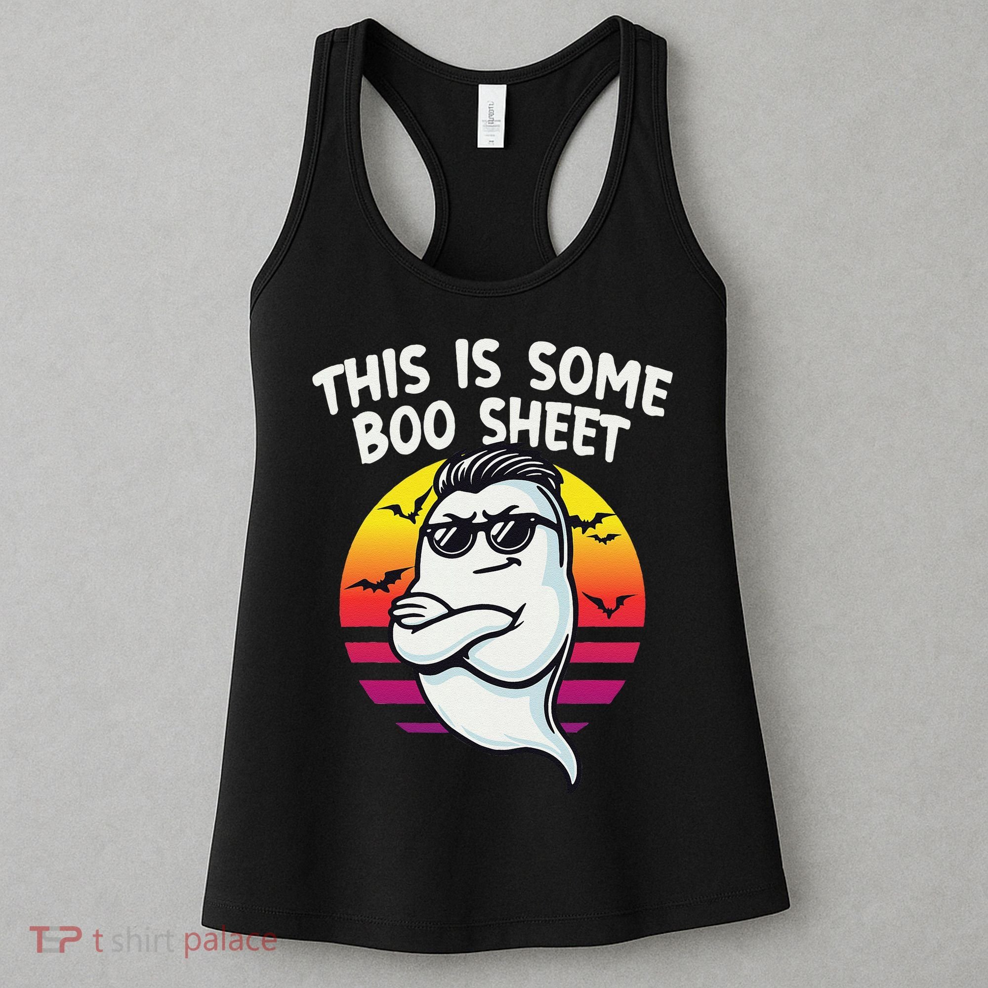 This Is Some Boo Sheet Funny Retro Halloween Ghost Women's Tank Top