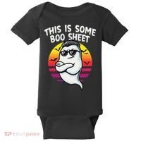 This Is Some Boo Sheet Funny Retro Halloween Ghost Baby Bodysuit thumb 0