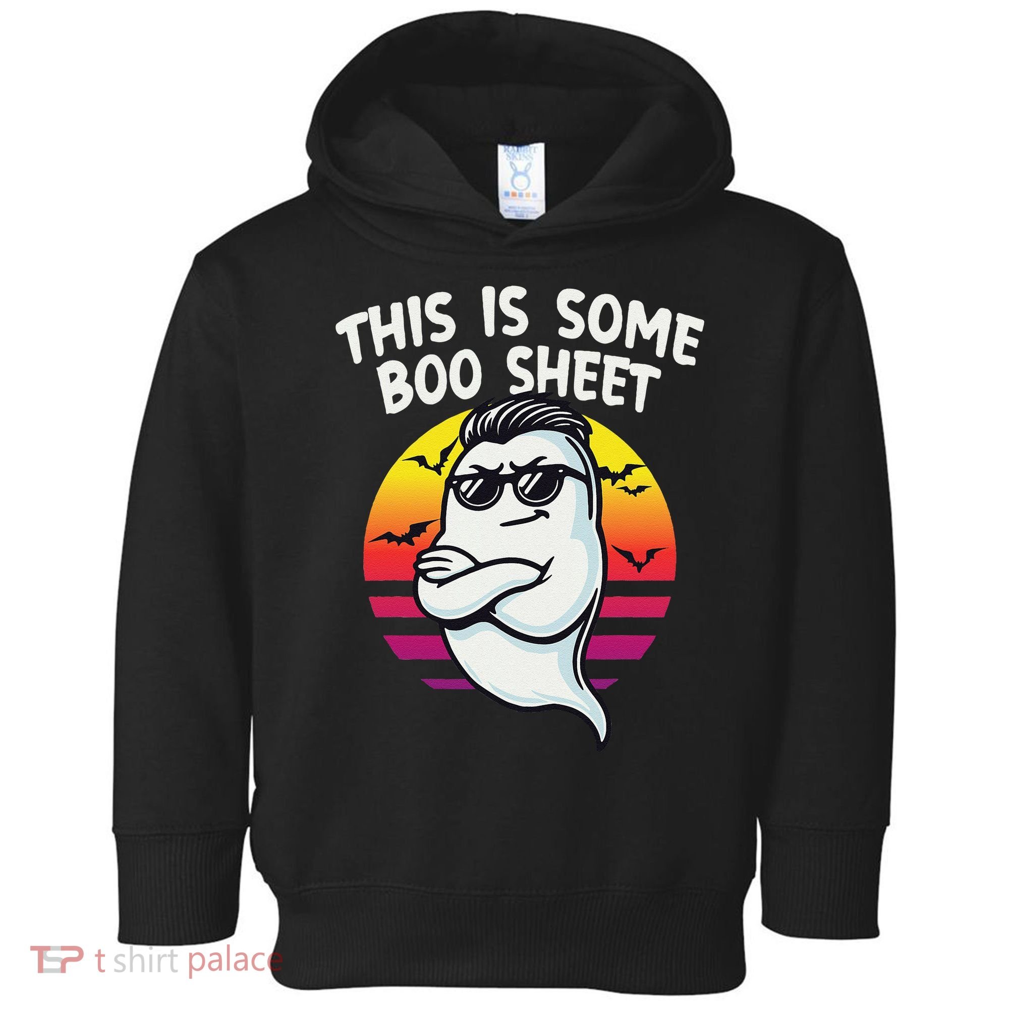 This Is Some Boo Sheet Funny Retro Halloween Ghost Toddler Hoodie