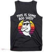 This Is Some Boo Sheet Funny Retro Halloween Ghost Tank Top thumb 0
