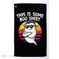 This Is Some Boo Sheet Funny Retro Halloween Ghost Golf Towel thumb 0