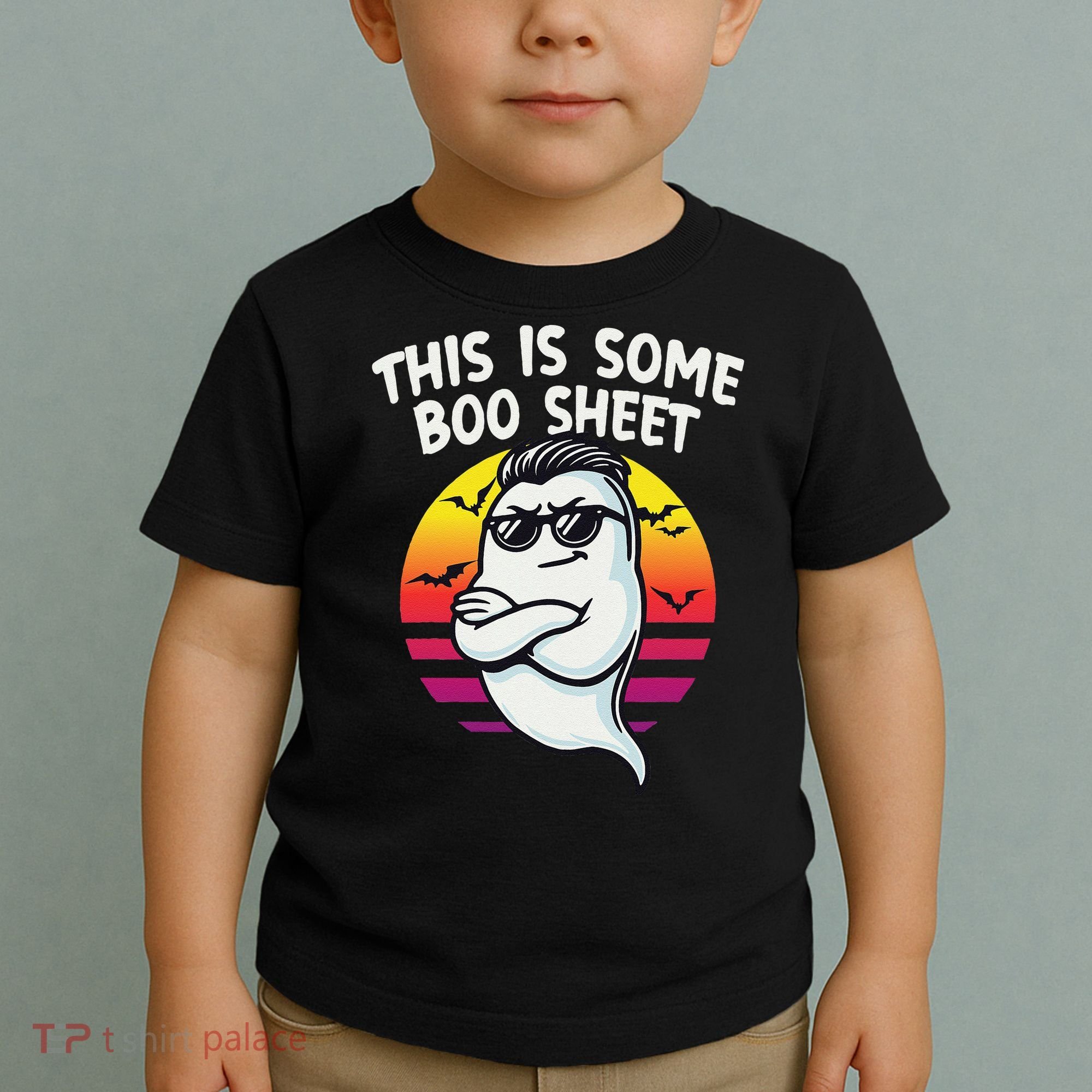 This Is Some Boo Sheet Funny Retro Halloween Ghost Toddler T-Shirt