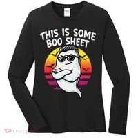 This Is Some Boo Sheet Funny Retro Halloween Ghost Women's Long Sleeve Shirt thumb 0