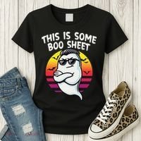 This Is Some Boo Sheet Funny Retro Halloween Ghost Women's T-Shirt thumb 3