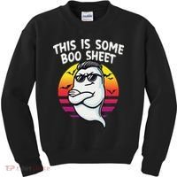This Is Some Boo Sheet Funny Retro Halloween Ghost Kids Sweatshirt thumb 0