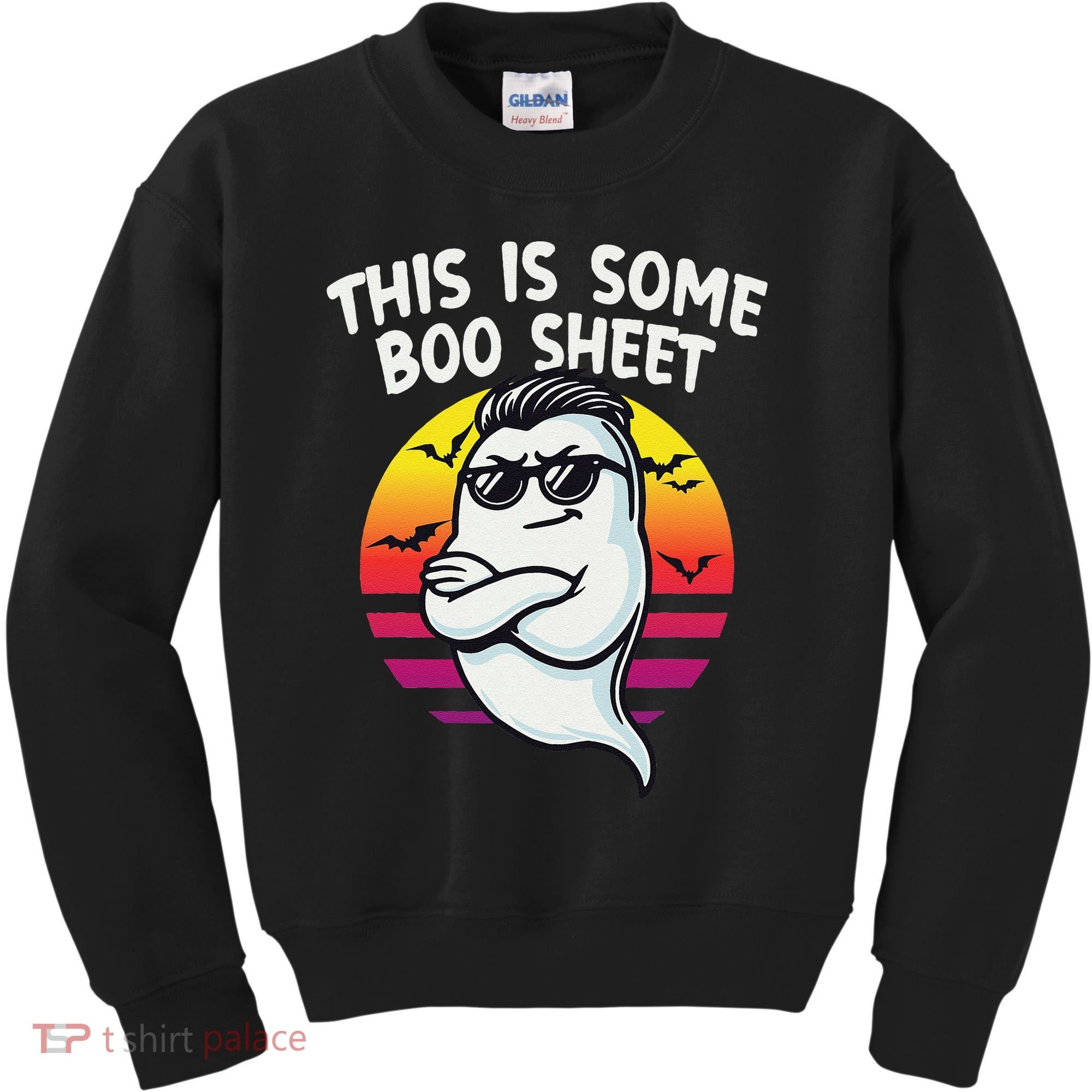 This Is Some Boo Sheet Funny Retro Halloween Ghost Kids Sweatshirt