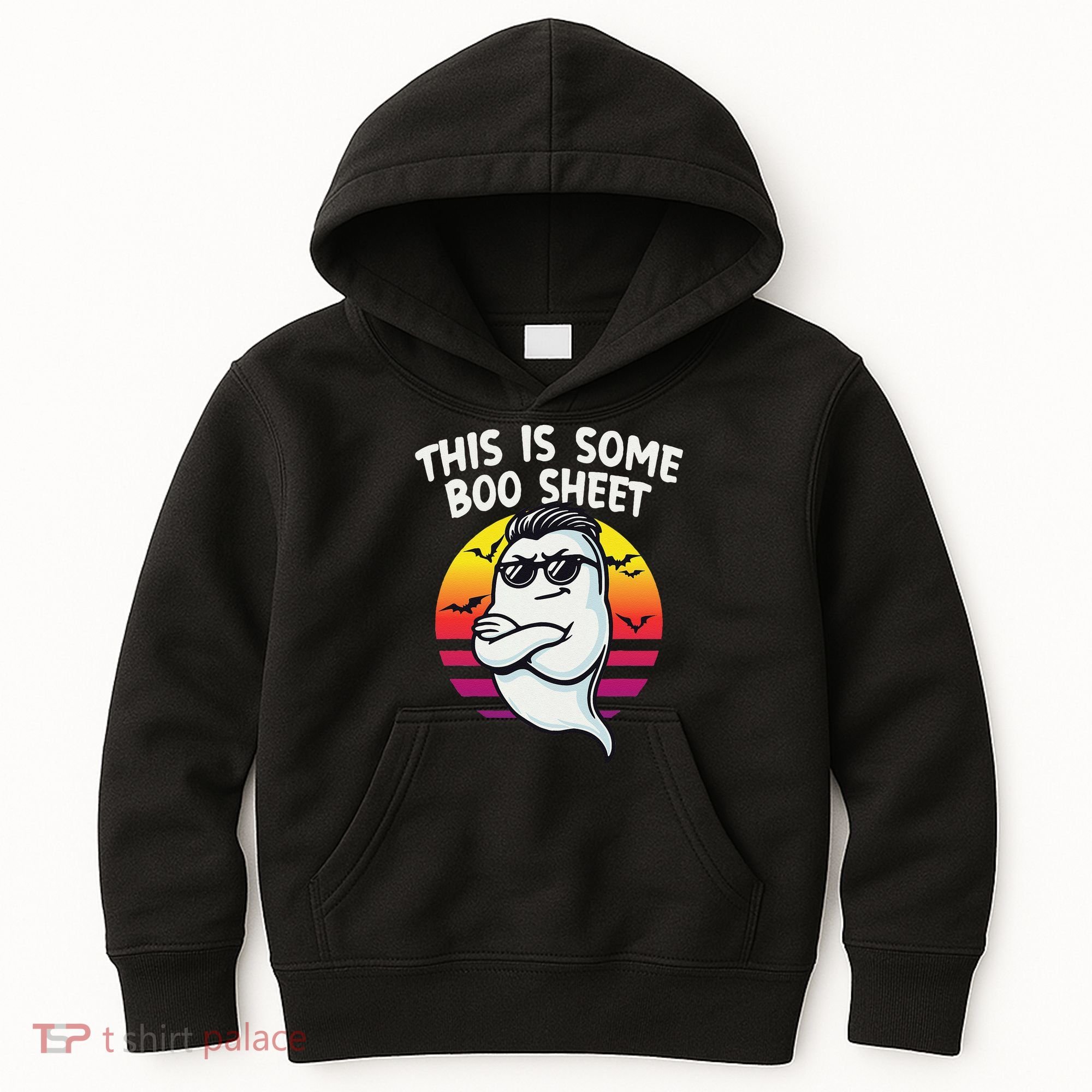 This Is Some Boo Sheet Funny Retro Halloween Ghost Kids Hoodie