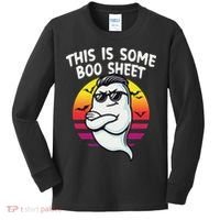 This Is Some Boo Sheet Funny Retro Halloween Ghost Kids Long Sleeve Shirt thumb 0