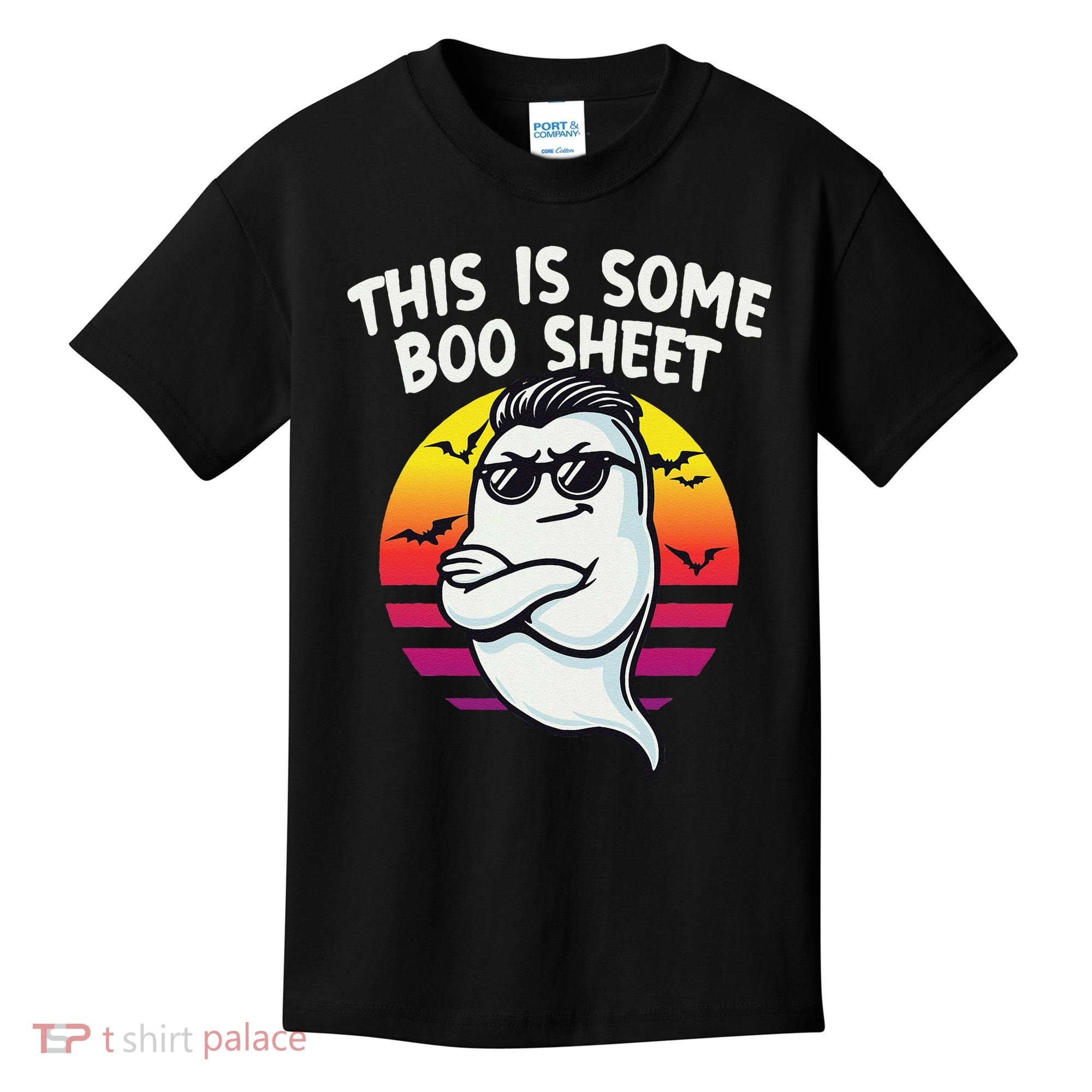 This Is Some Boo Sheet Funny Retro Halloween Ghost Kids T-Shirt