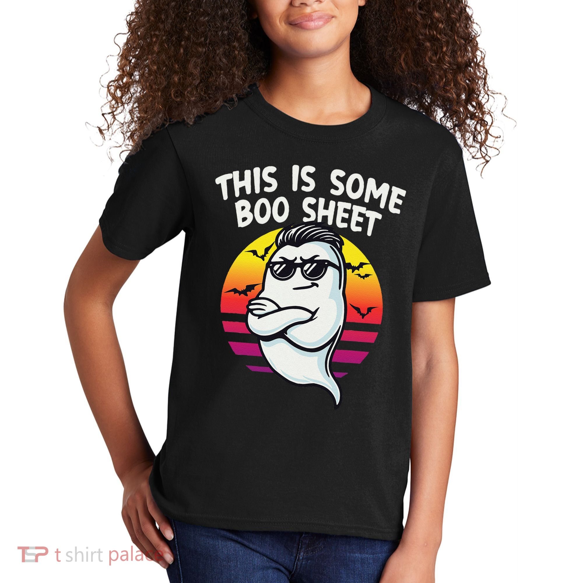 This Is Some Boo Sheet Funny Retro Halloween Ghost Kids T-Shirt
