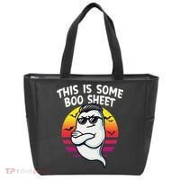 This Is Some Boo Sheet Funny Retro Halloween Ghost Tote Bag thumb 0