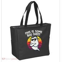 This Is Some Boo Sheet Funny Retro Halloween Ghost Tote Bag thumb 2