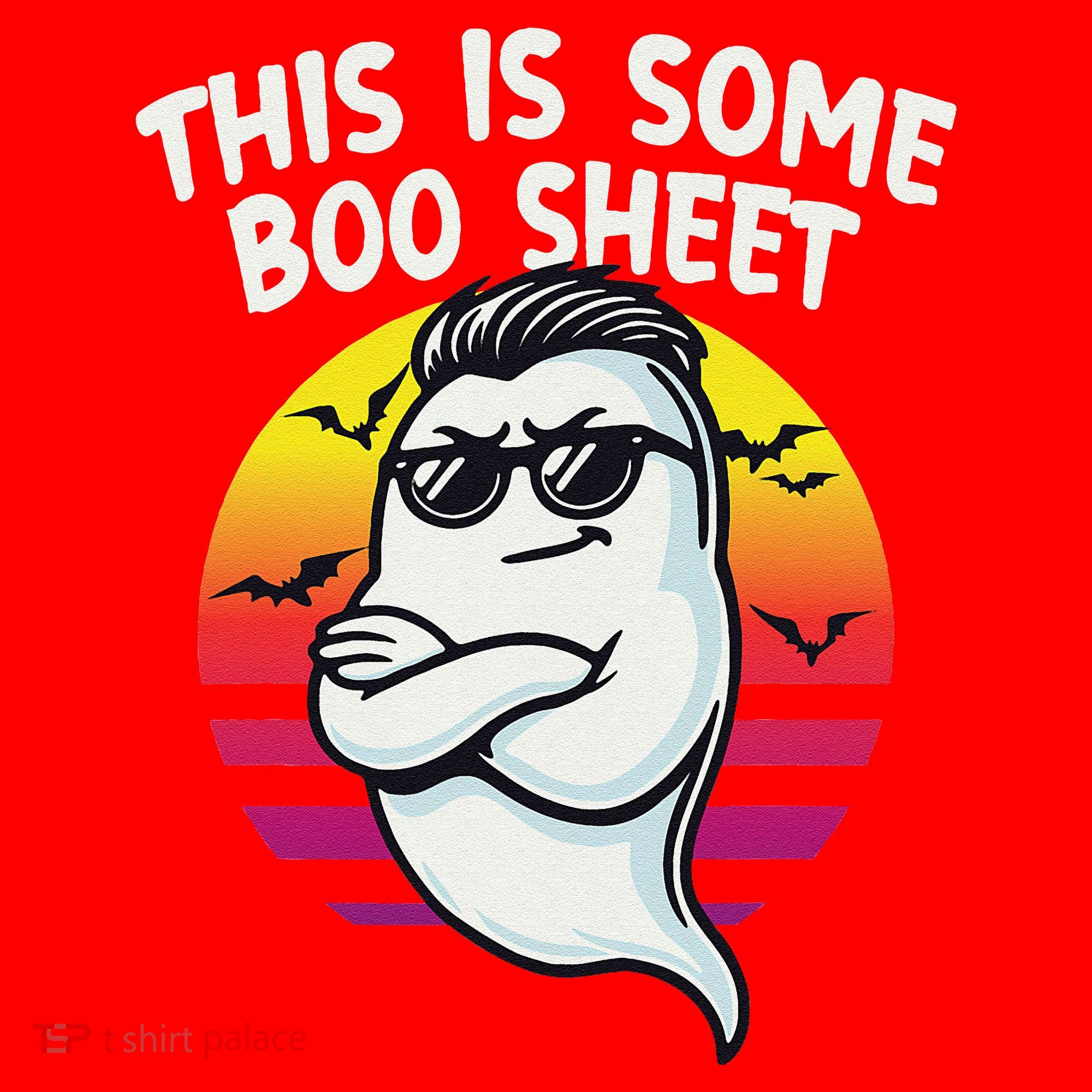 This Is Some Boo Sheet Funny Retro Halloween Ghost Santa Hat