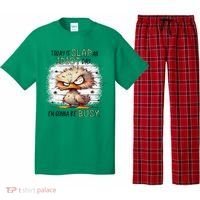 Today Is Slap An Idiot Day IM Gonna Be Busy Pajama Set thumb 0